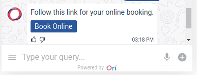 text with buttons Output