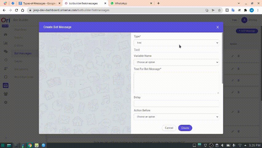 Video for Text with Buttons