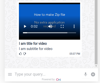 video message Output