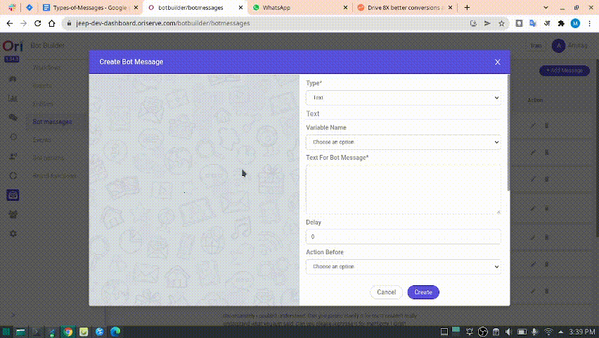 Video for Text with Buttons
